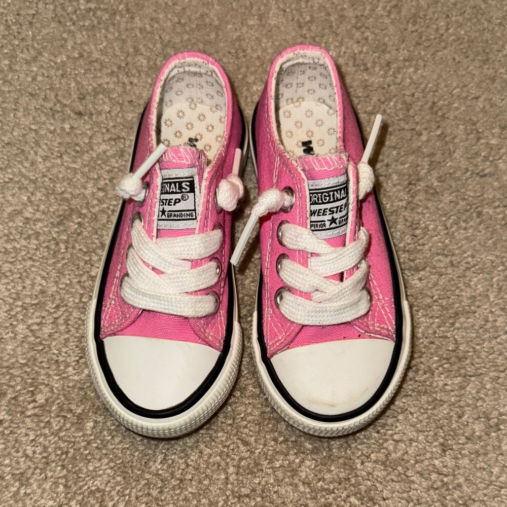 Stylish Kids Pink and White Sneakers